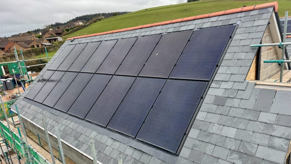 Solar Panels on a newly constructed house