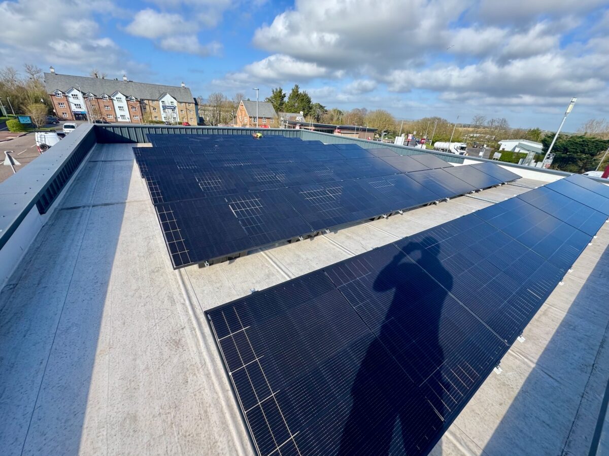 Solar Panels on a flat roof
